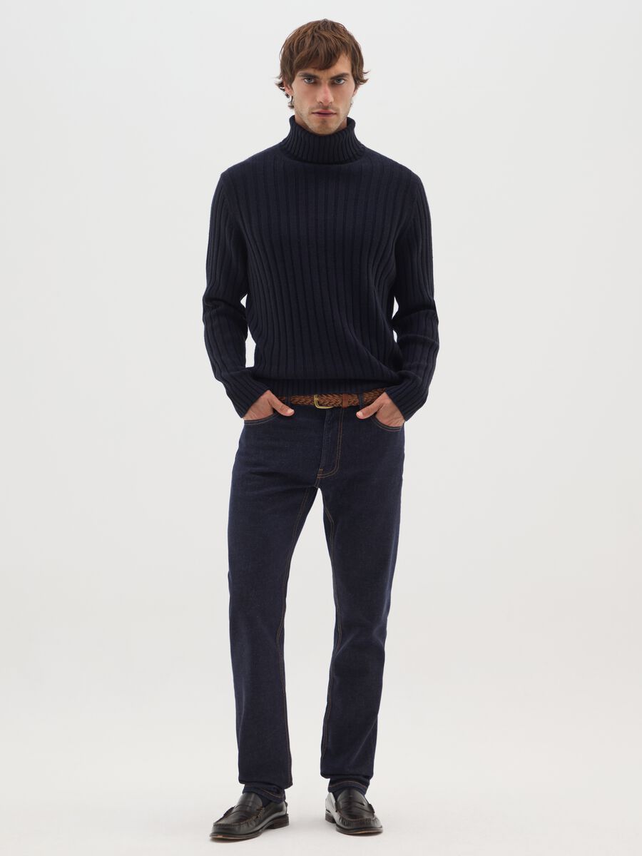Regular fit blue turtleneck_1