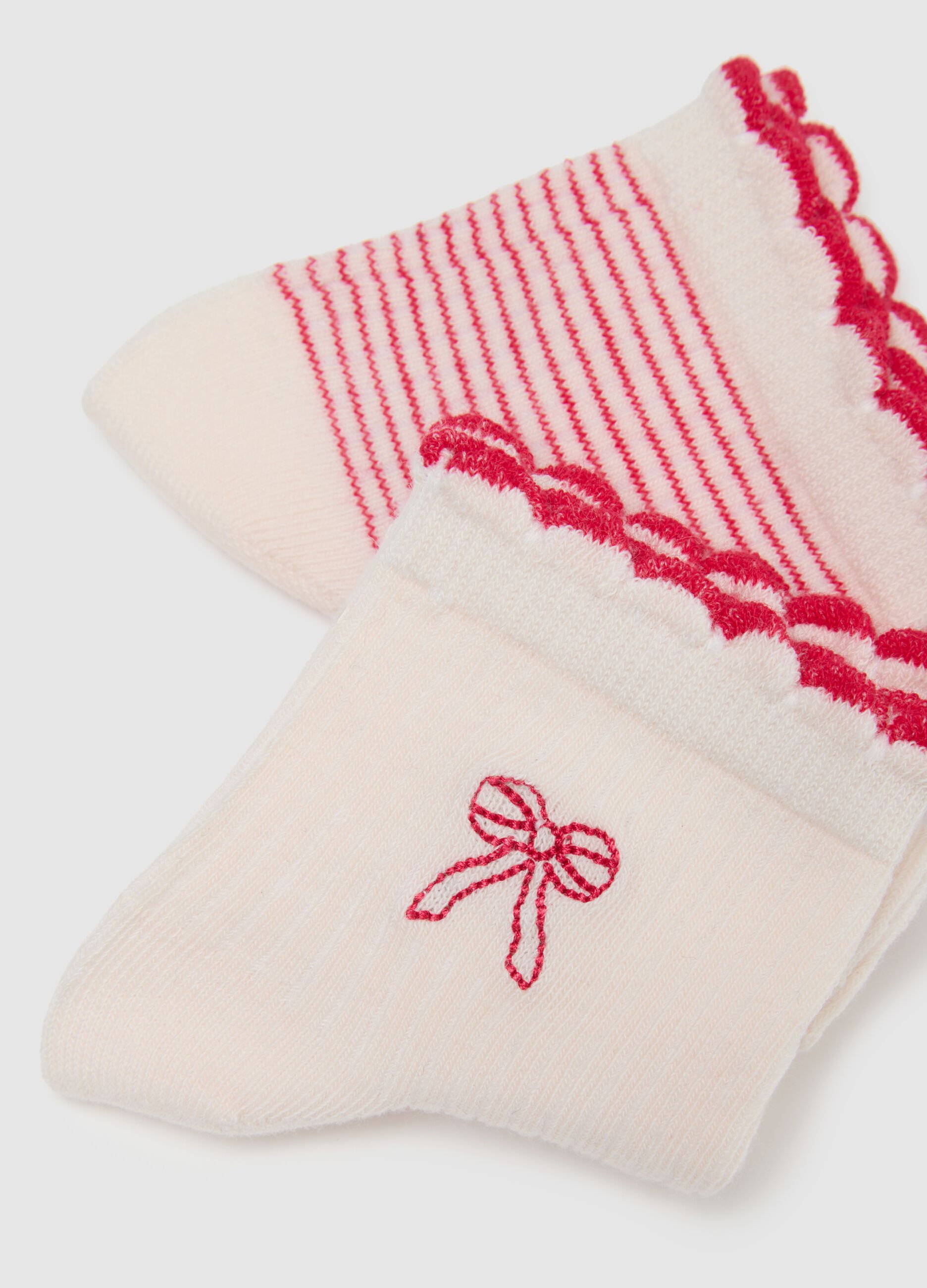 Girls' Cotton Blend Multicolour Ankle Socks Tripack