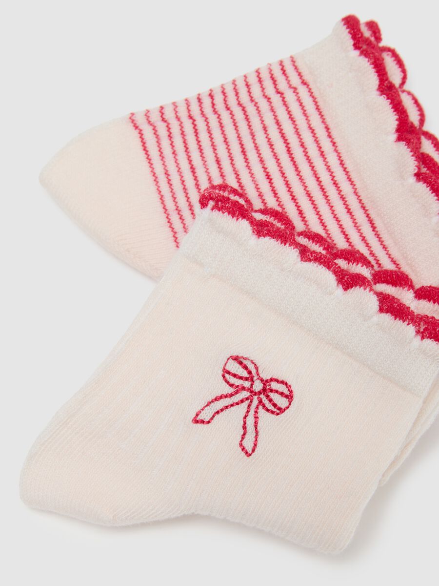 Girls' Cotton Blend Multicolour Ankle Socks Tripack_1