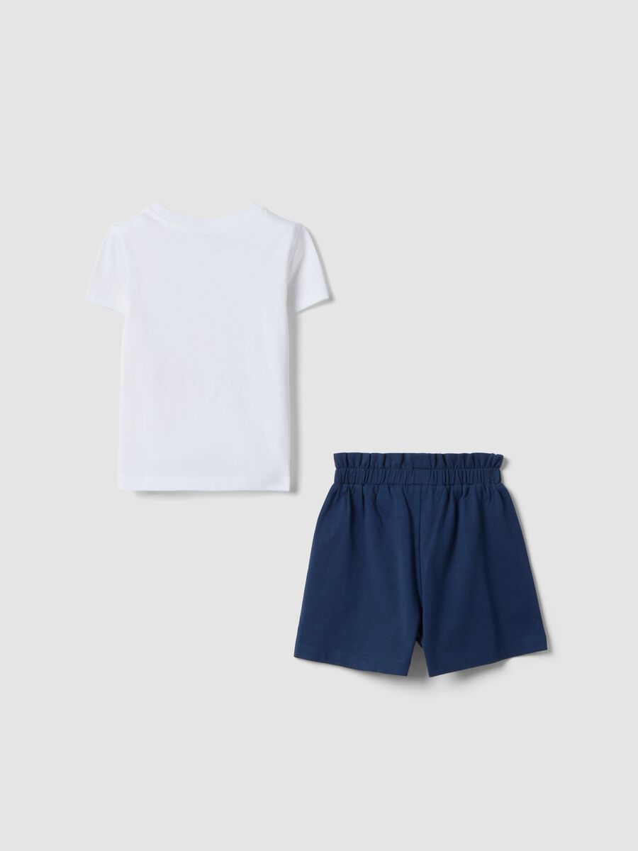 Set maglia shorts in puro cotone multicolor da bambina regular fit_1