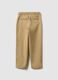 Beige Stretch Cotton Jogger Trousers for Kids_1