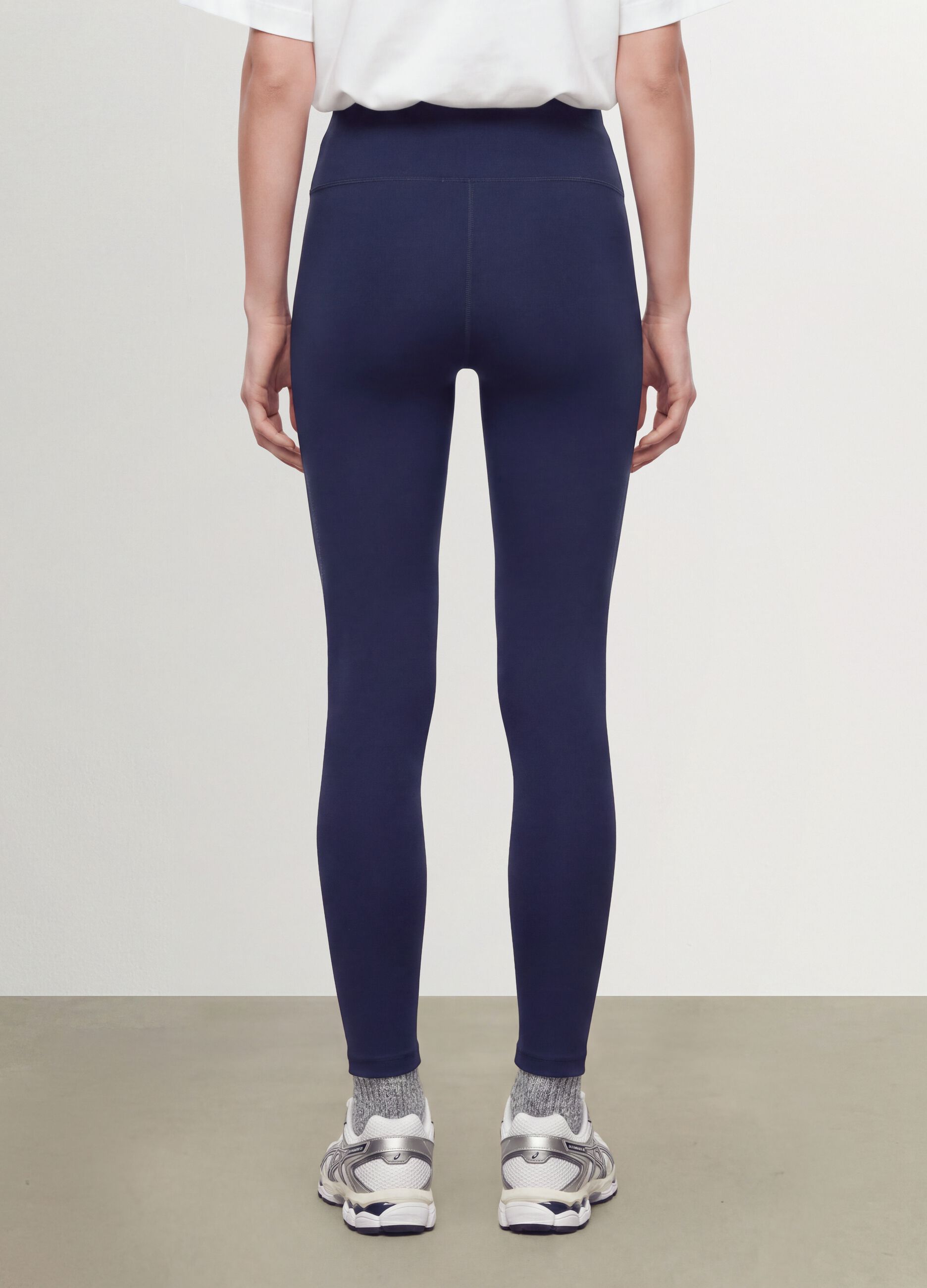 Blue Slim Fit Stretch Cotton Leggings