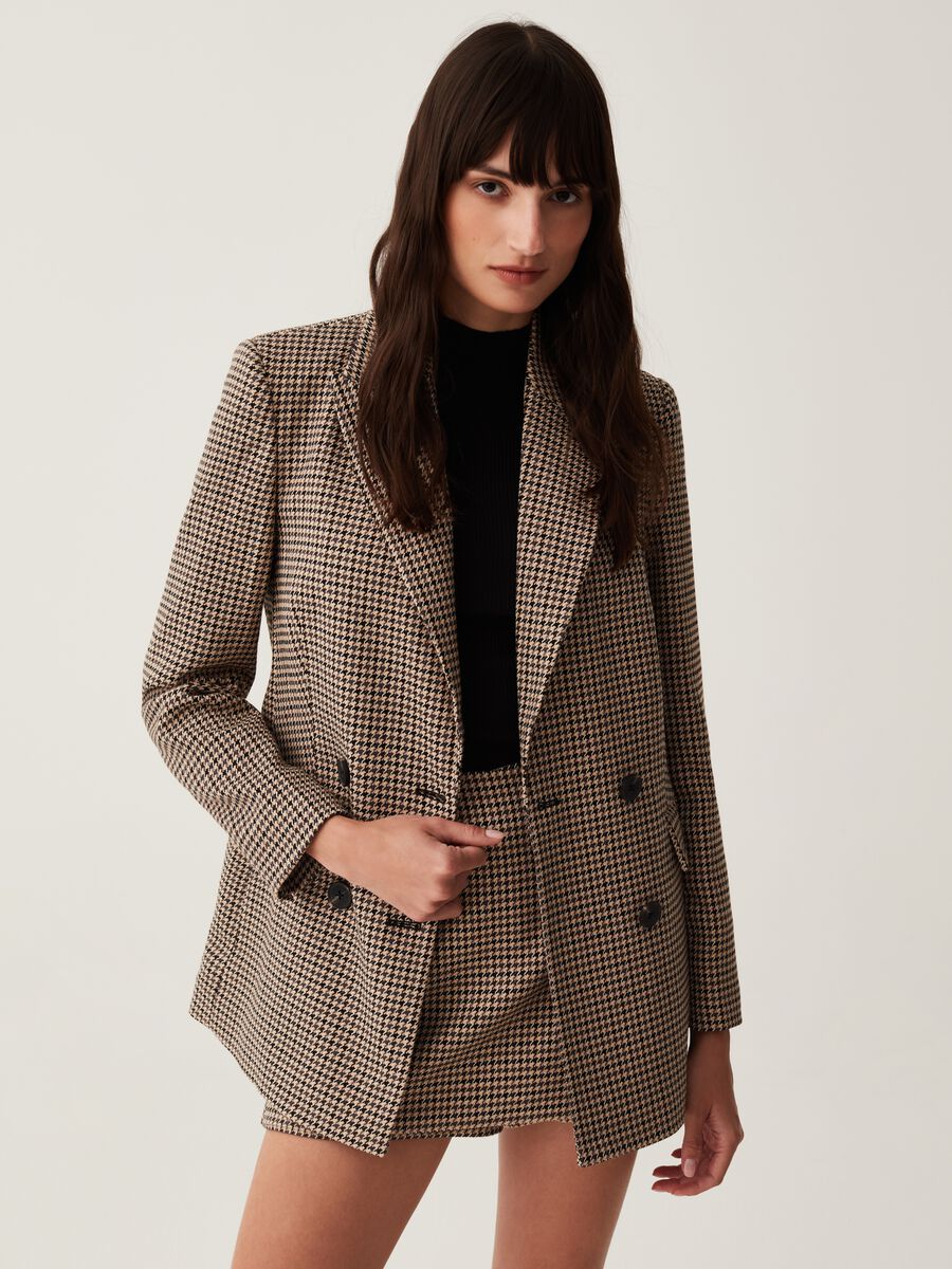 Blazer doppiopetto pied de poule_0