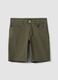 Green pure cotton regular-fit shorts_4