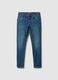Blue stretchy skinny fit denim cotton jeans_4