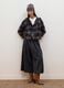 Brown wool and viscose blend hooded coat, regular fit_1