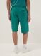 Green Regular Fit Cotton Blend Shorts with Everlast Logo_2
