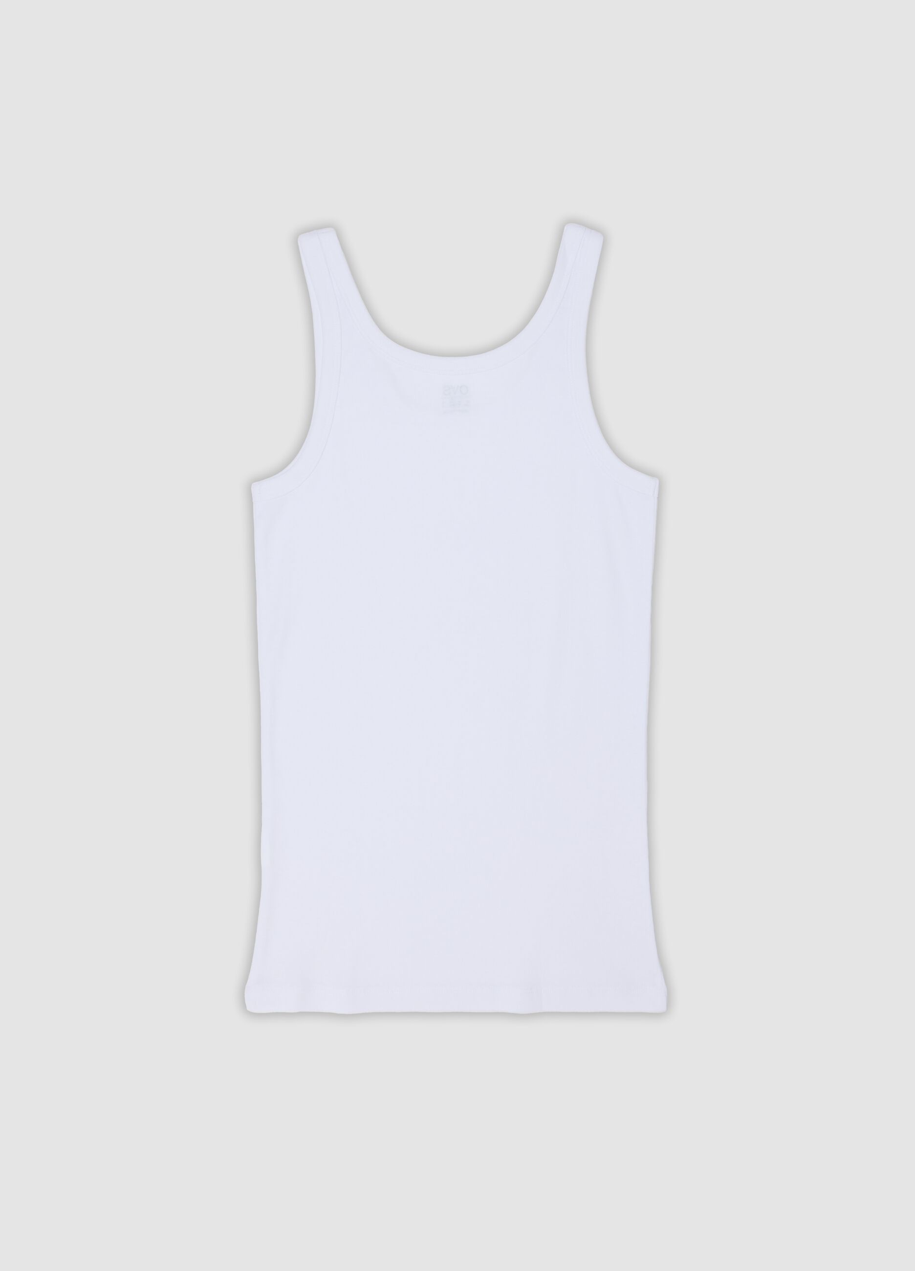 2-pack of white organic cotton crew-neck vests