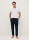 Blue pure cotton regular fit pajama trousers_0