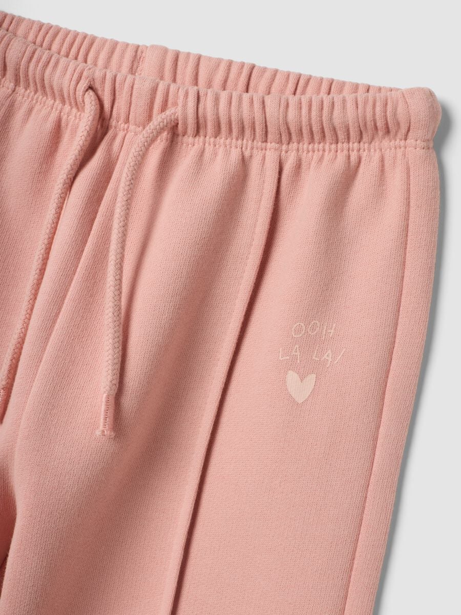 Pantaloni jogger rosa in puro cotone_2