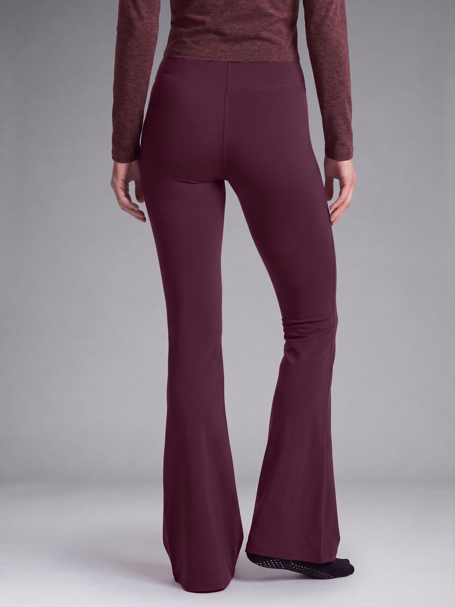 Leggings flare viola in tessuto elasticizzato ALTAVIA STUDIO_4