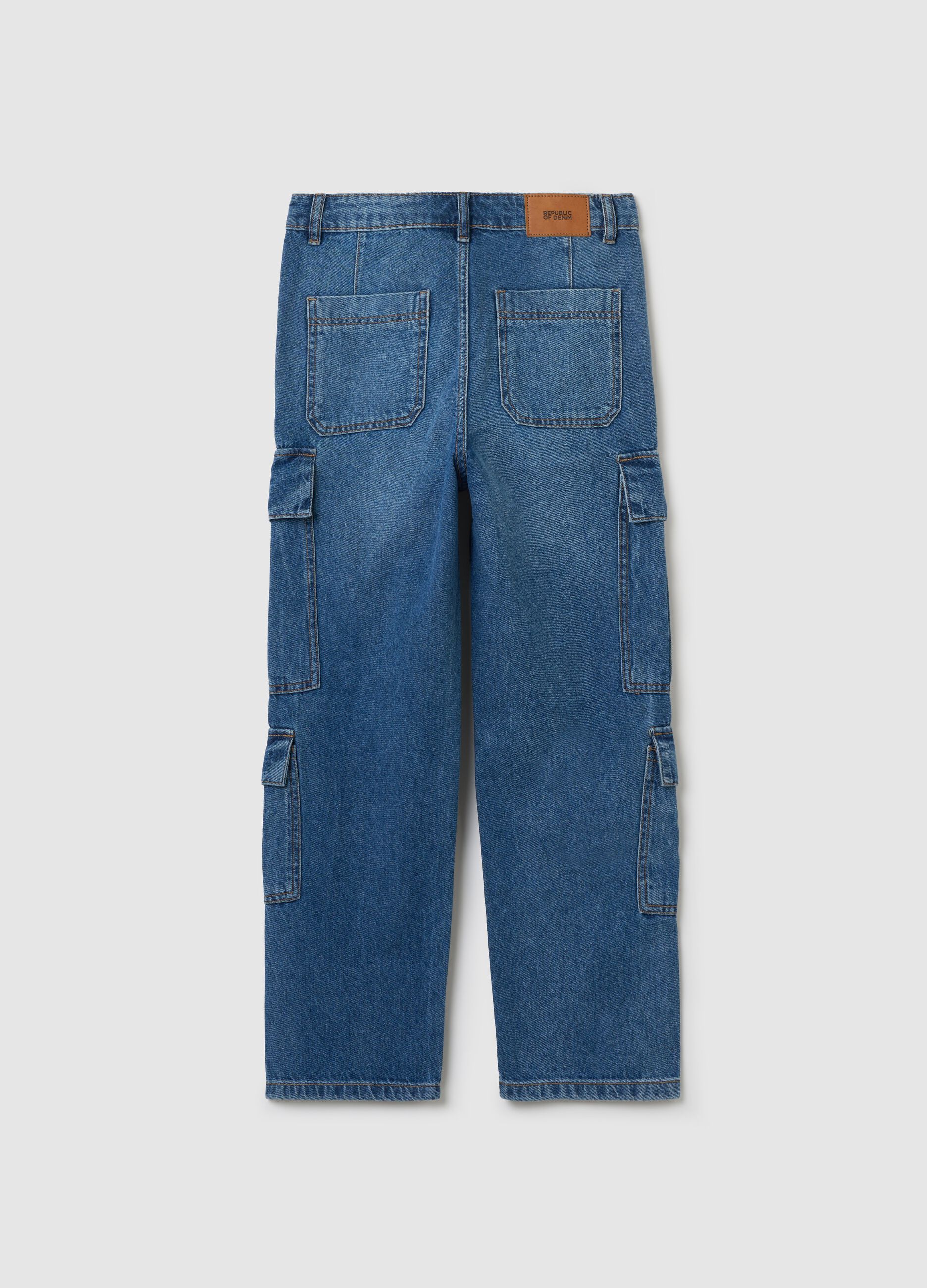 Relaxed-fit cargo jeans