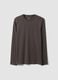 Men&rsquo;s grey long-sleeve T-shirt in 100% organic cotton with crew neck_4