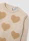 Beige jumper with jacquard knit heart_2