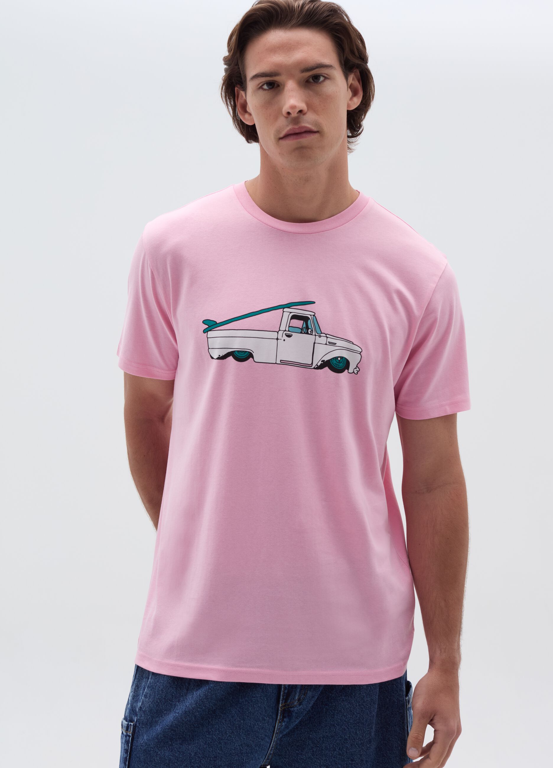 Ovs T-shirt in cotone con stampa motivo surf