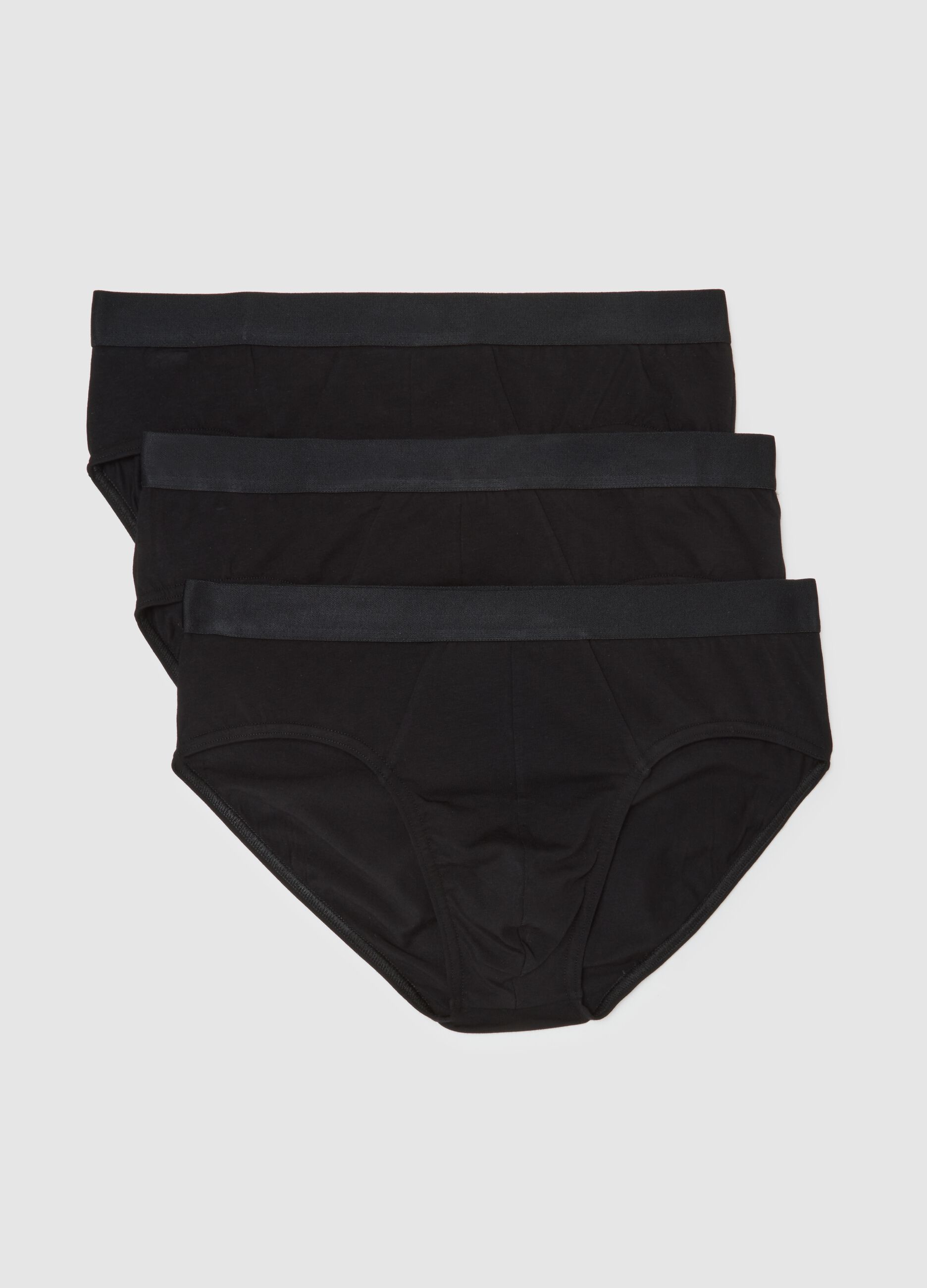 Black Cotton Regular Fit Briefs
