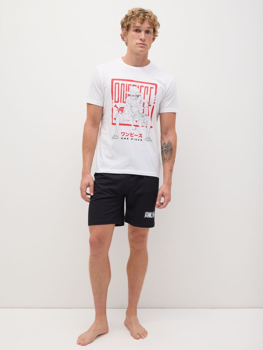 Short-sleeved Pyjama with One Piece Print_0