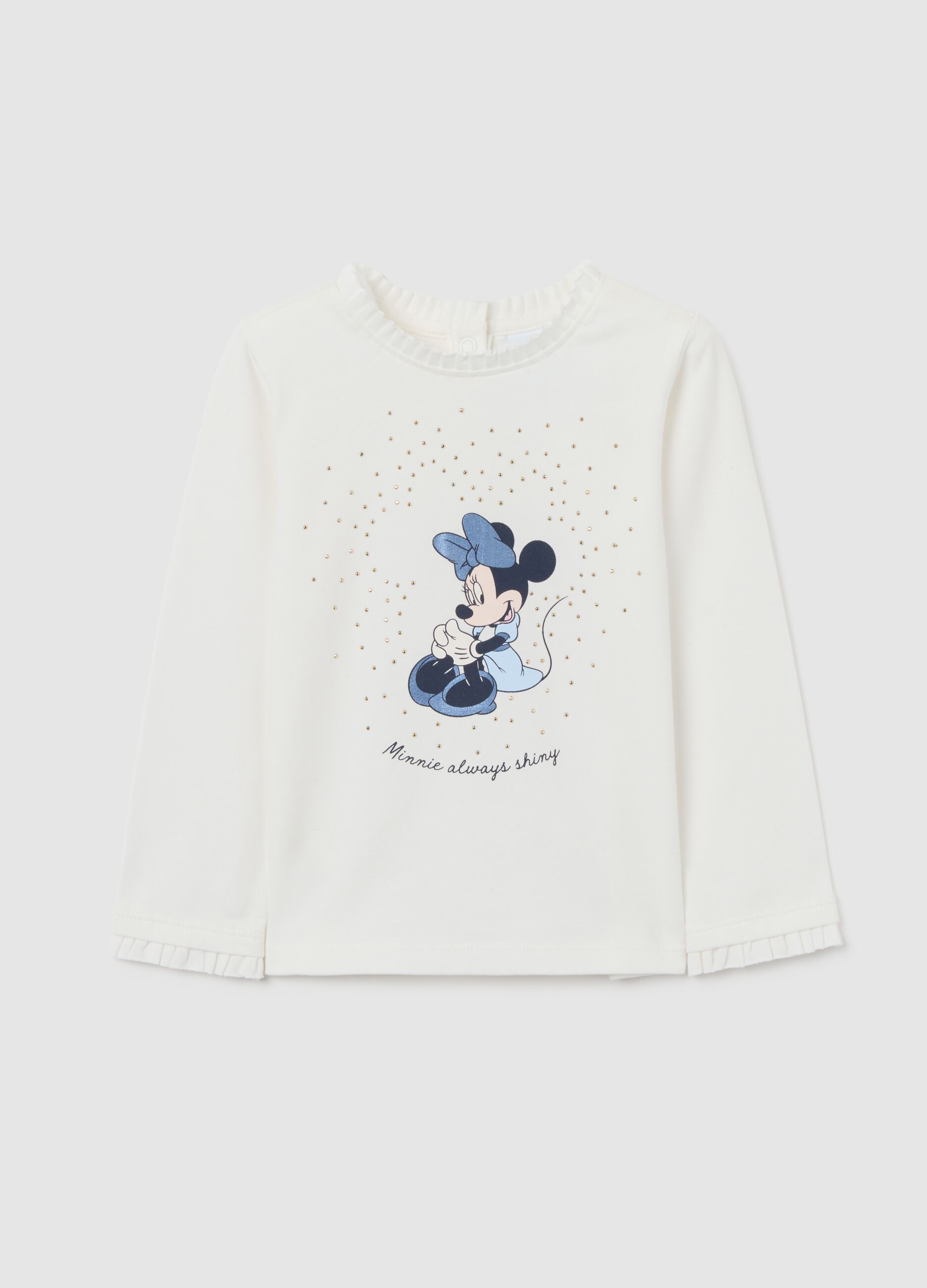 White girl’s t-shirt in stretch cotton with Disney print