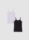 2-pack black and lilac purple organic cotton crew-neck vests_1