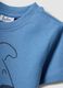 Blue pure cotton kid&rsquo;s T-shirt with regular fit and dog print_2
