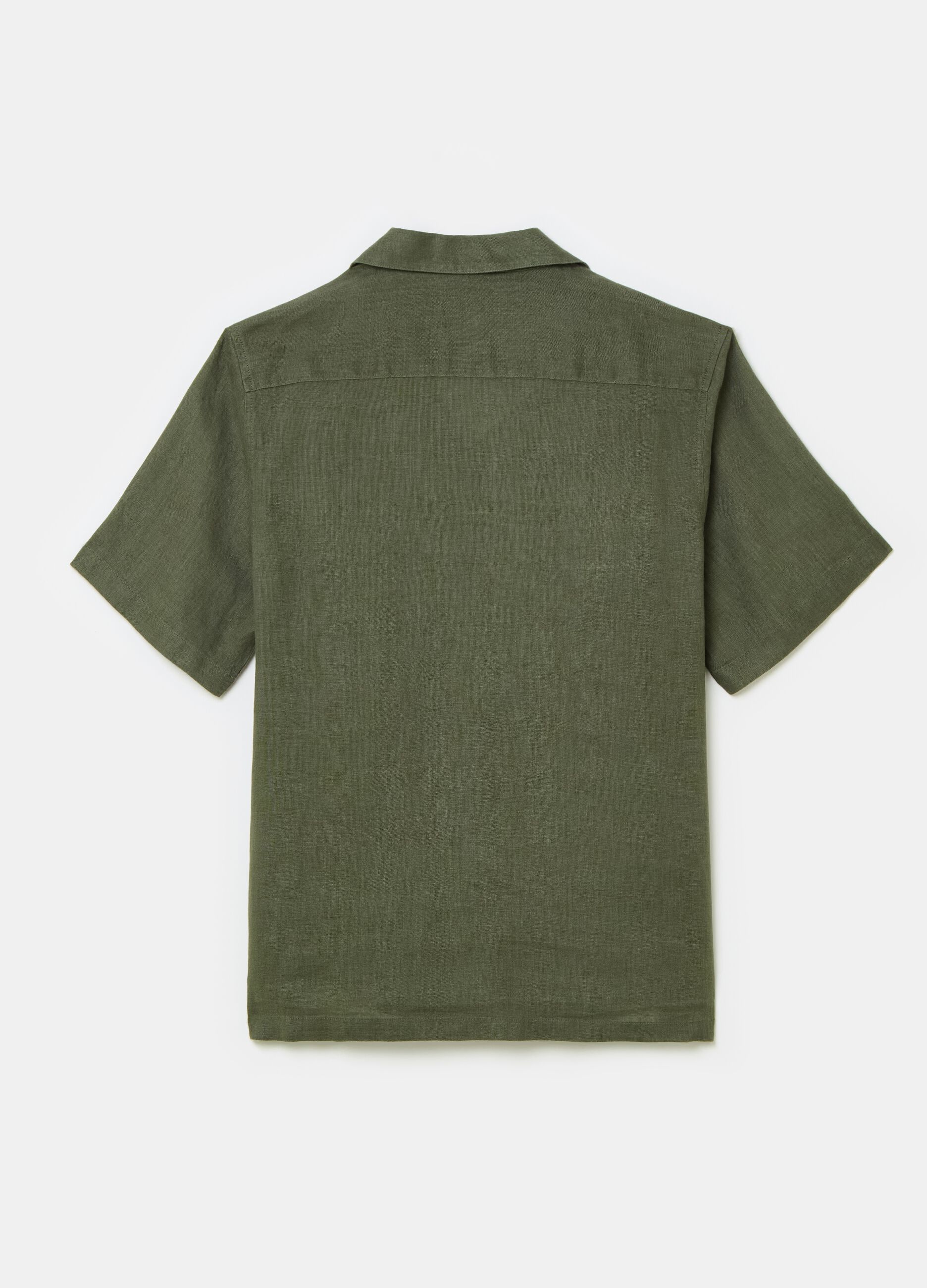 Linen shirt with short sleeves