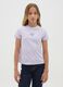 Purple girl's pure cotton T-shirt regular fit_0