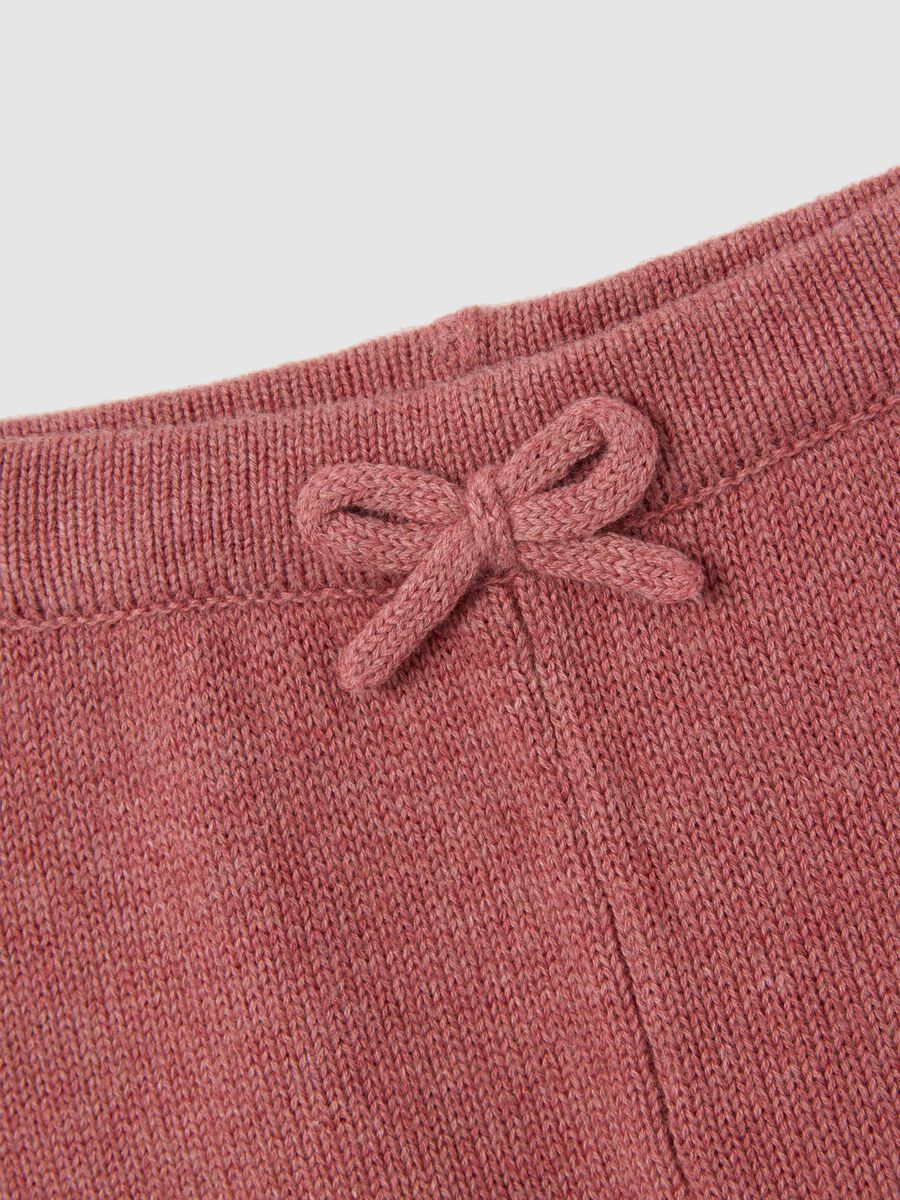 Baby Girl's Pink Cotton Sweater and Trousers Set_3