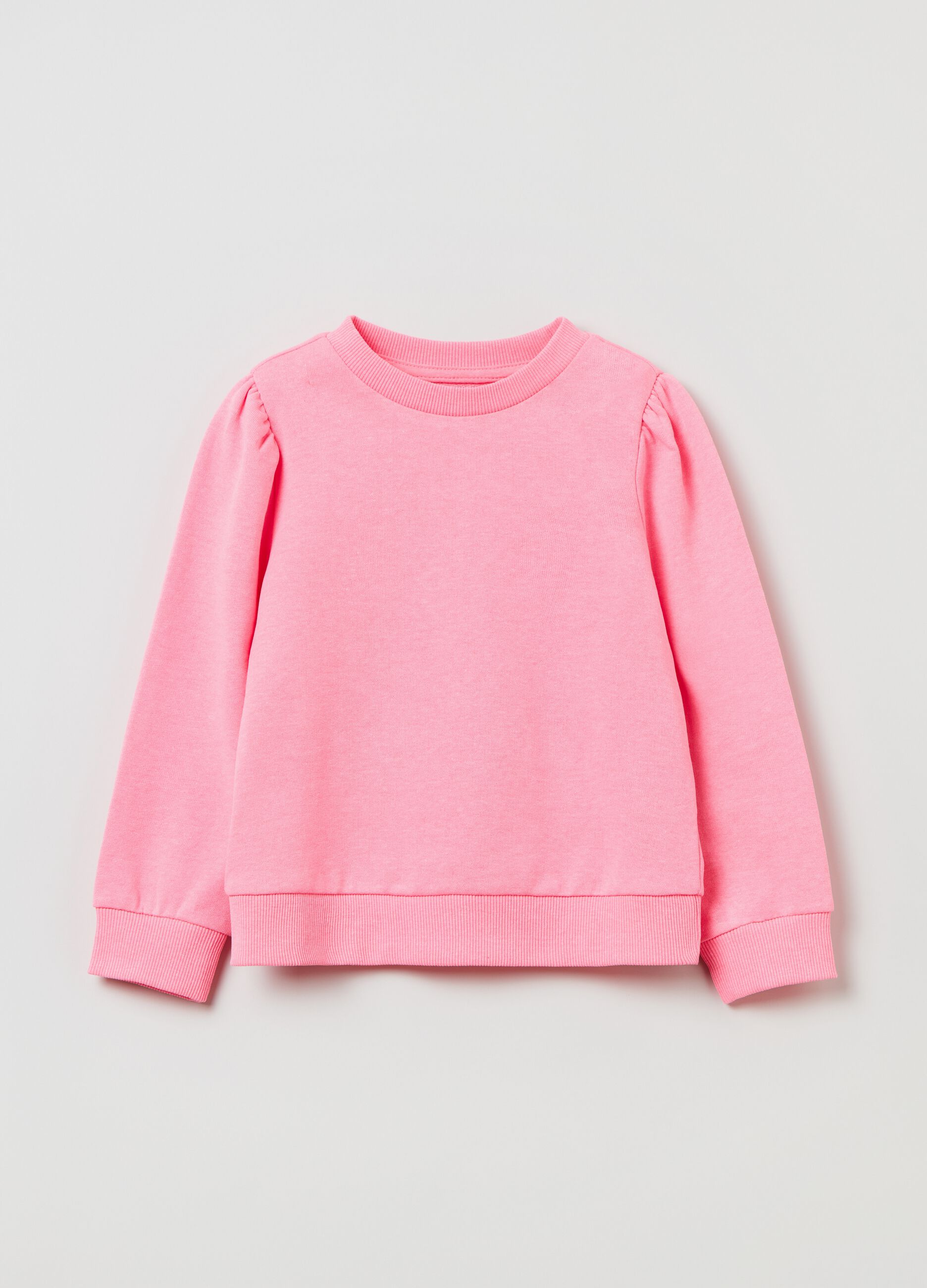 Sweatshirt in French terry with round neck