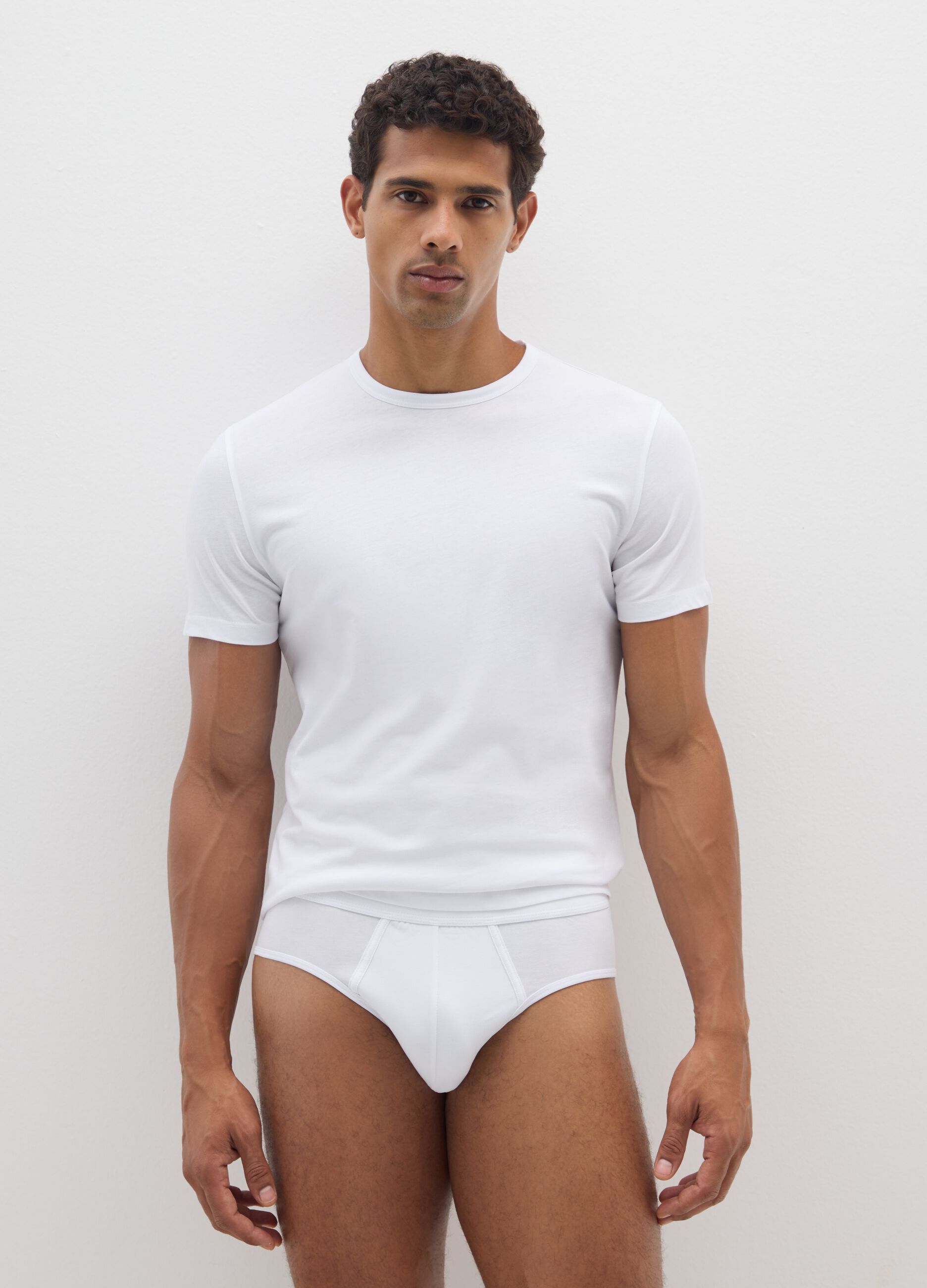 White Stretch Cotton Pack Assorted Briefs