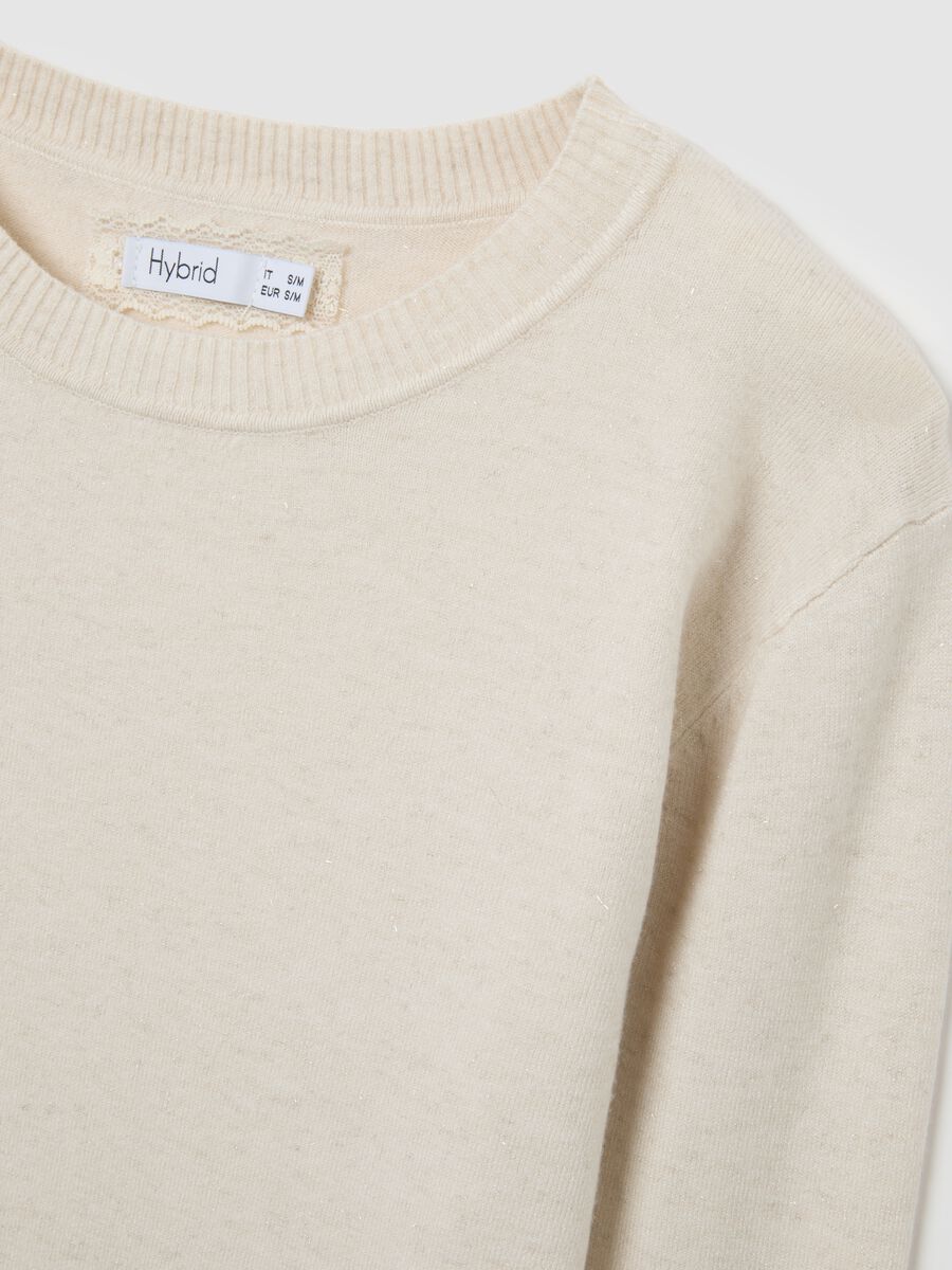 Golf beige con scollo rotondo_5