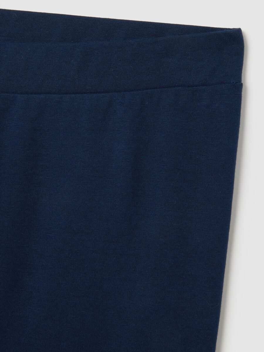Leggings in cotone elasticizzato blu skinny_5