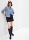 Crop shirt in denim_0