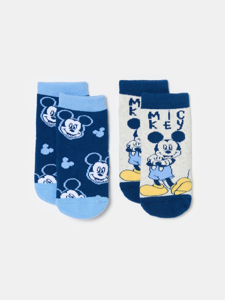 Two-pair pack slipper socks in organic cotton_0