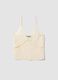 Tank top in misto viscosa beige regular fit con dettagli trasparenti_5