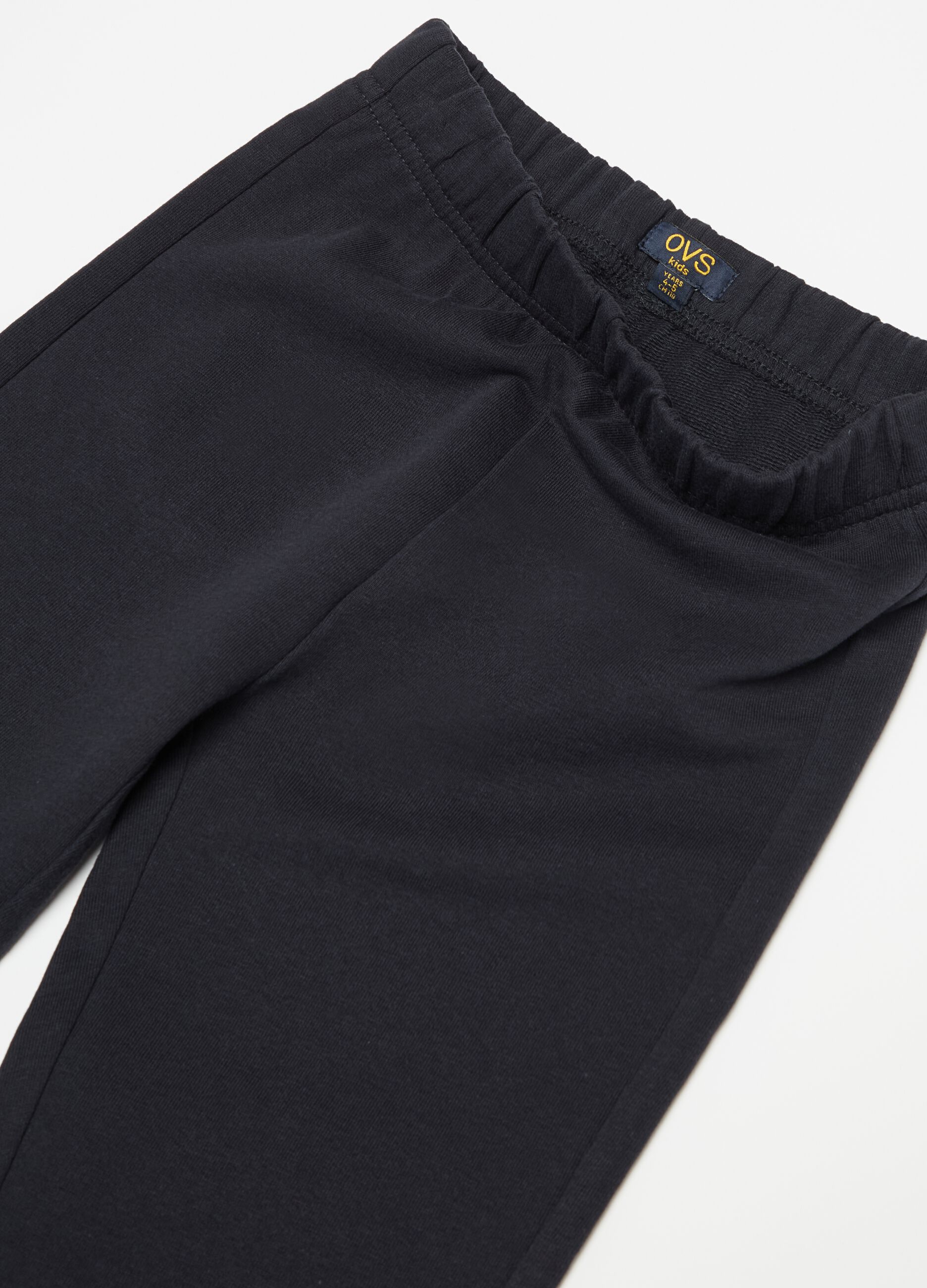 Fleece joggers with elasticated edging