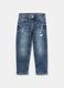 Five-pocket jeans with abrasions_0