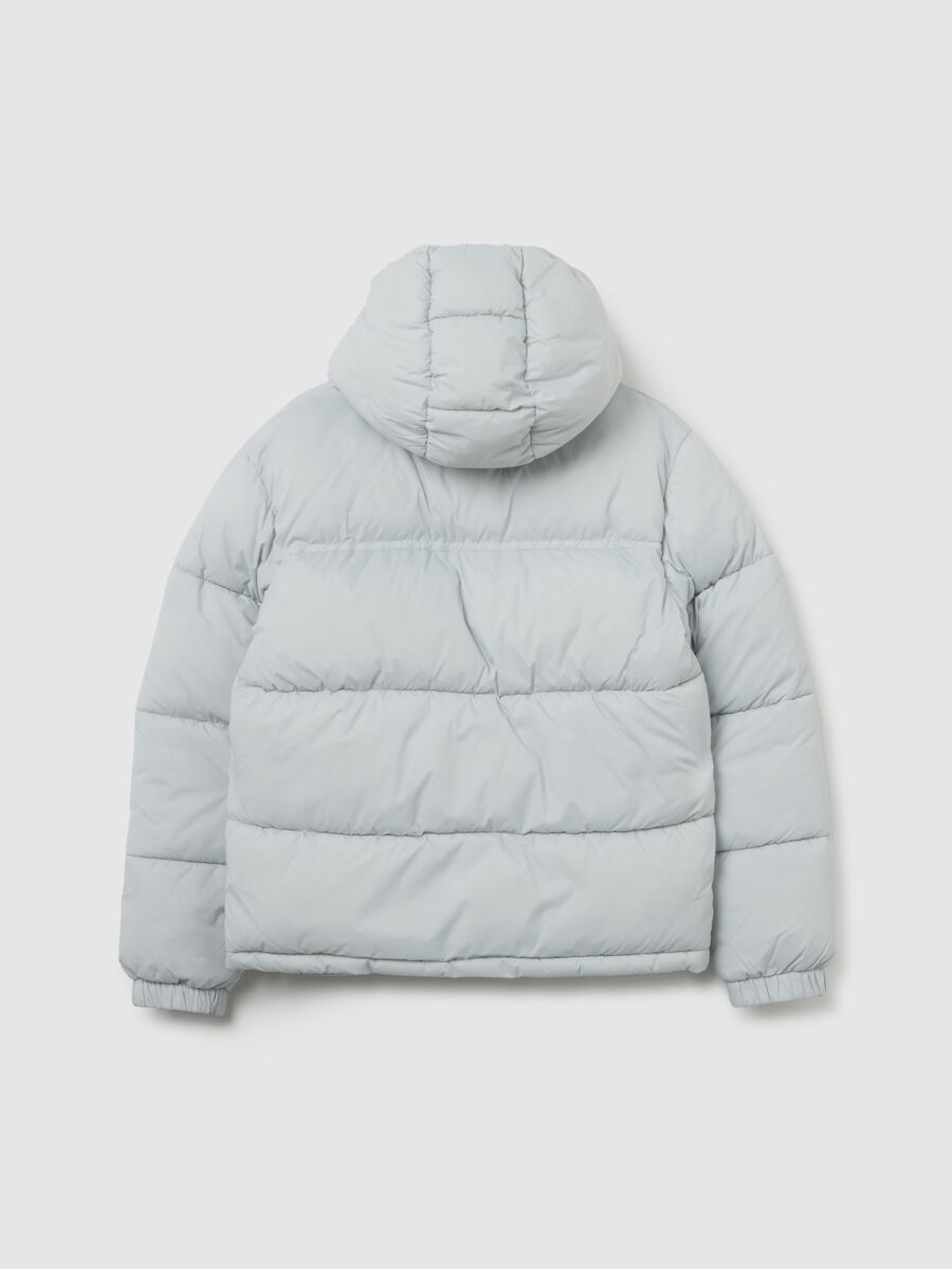 The Iconic Puffer grey hooded jacket for boys_4