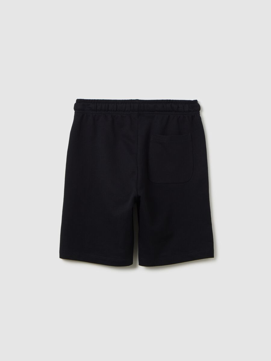 Black Bermuda shorts in pure cotton by OVS Kids_4