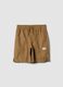 Brown regular-fit pure cotton Bermuda shorts_3