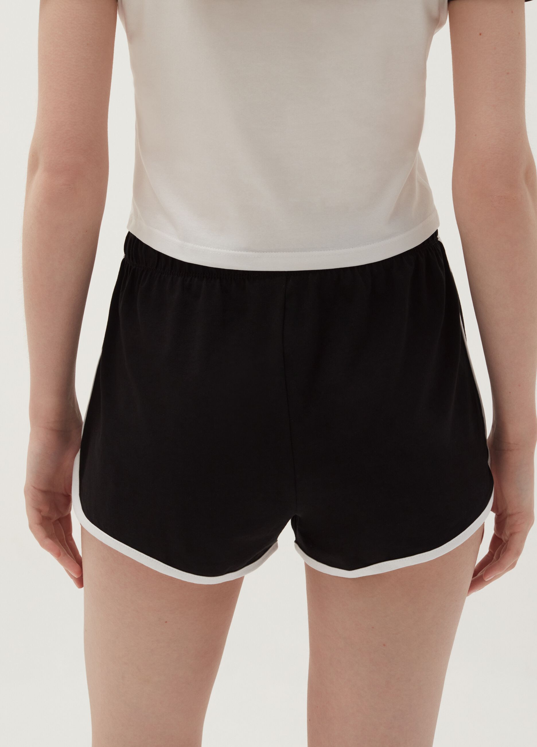 Baby Angel cotton shorts with contrasting trims.