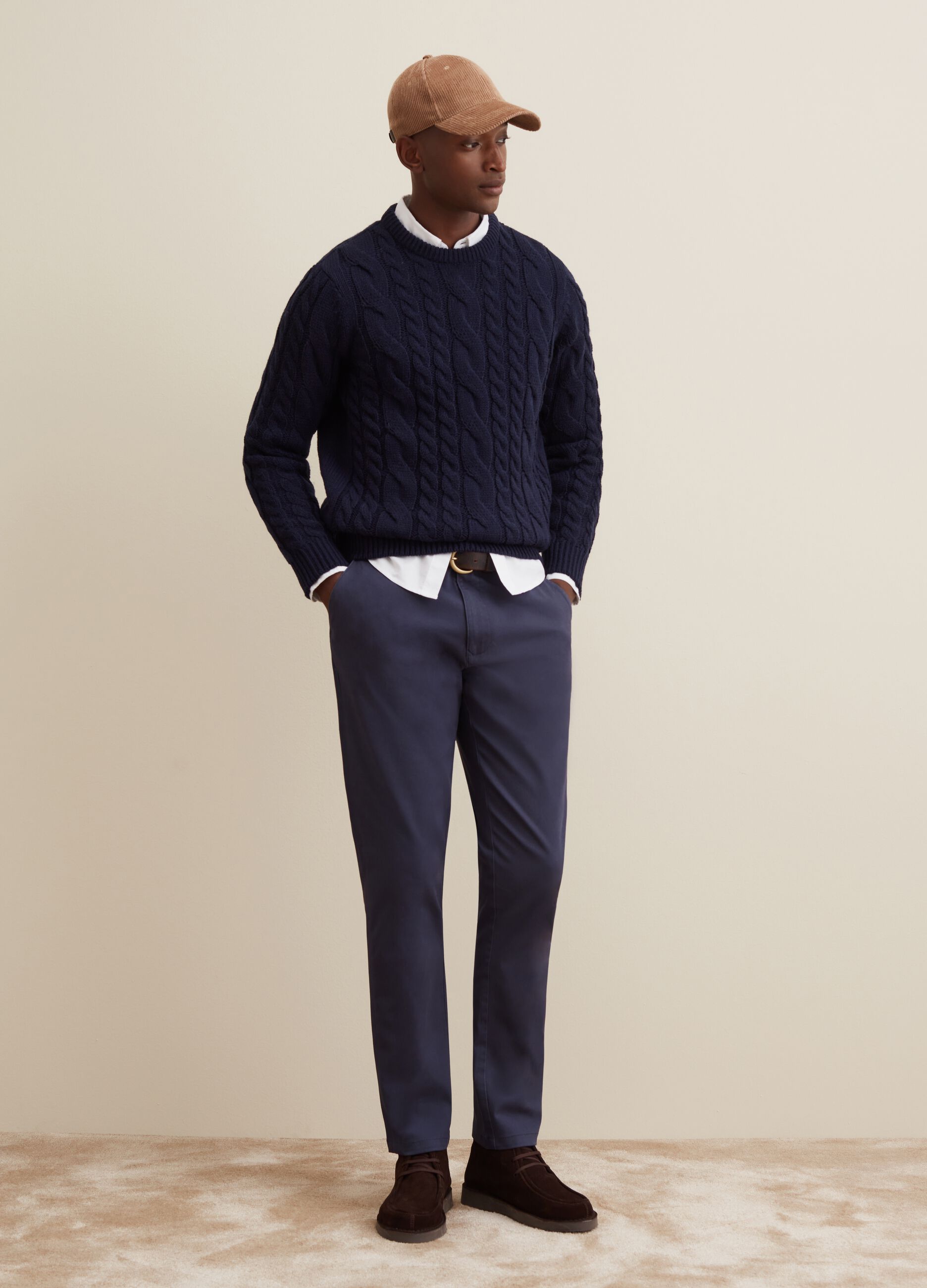 Pantaloni chino in cotone stretch_0
