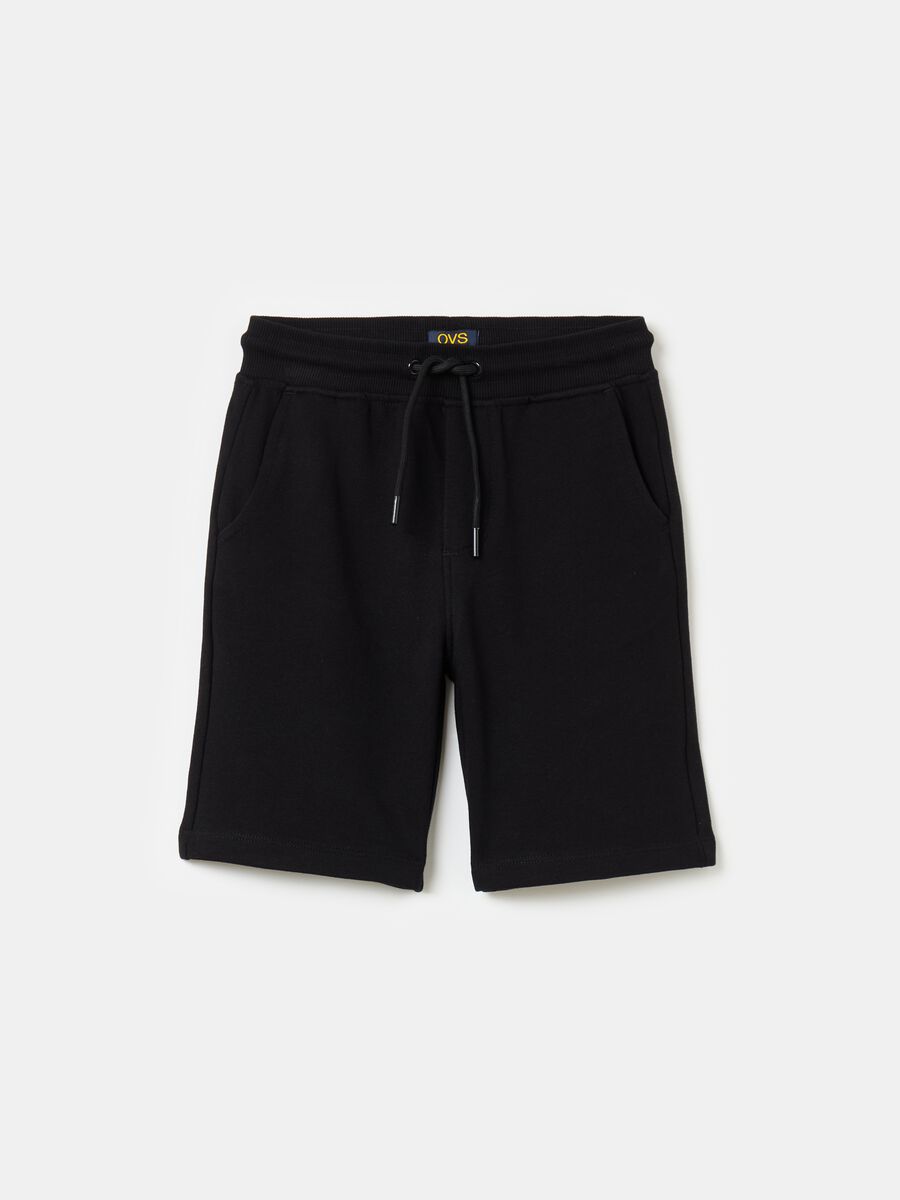 Essential Bermuda shorts in organic cotton fleece_0