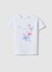 White pure cotton girls' t-shirt regular fit with butterflies_0