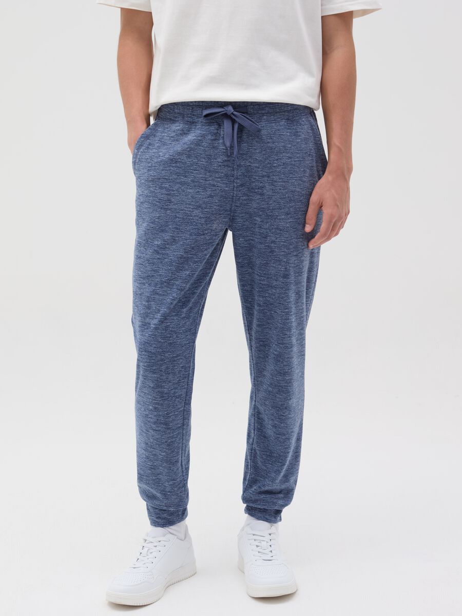 Fleece joggers with drawstring_0