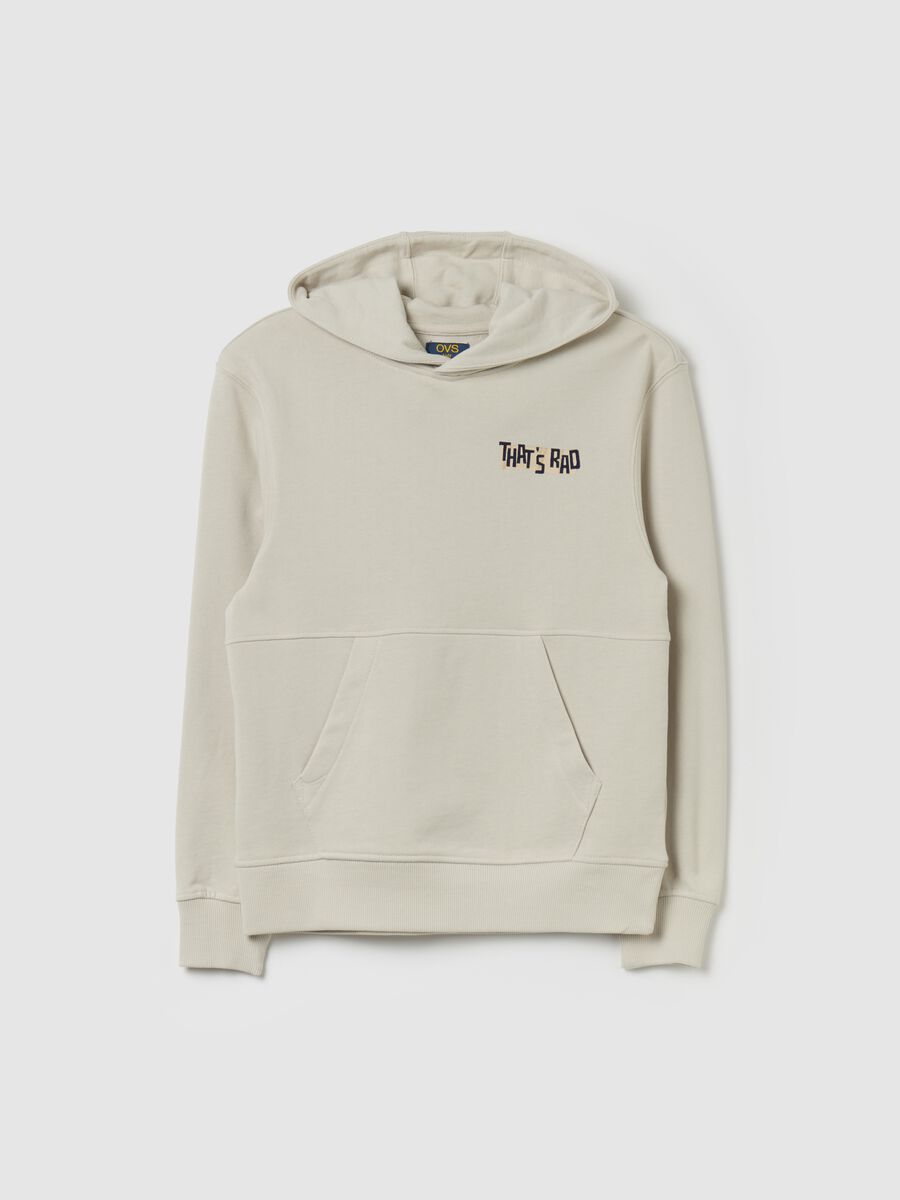 Felpa con cappuccio e stampa lettering_3