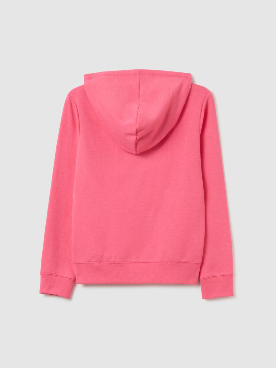 Full-zip plush hoodie with logo patch_1