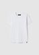 White crew neck cotton t-shirt with regular fit_4