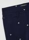 Girls' blue cotton flare trousers with hearts_2
