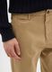 Beige stretch cotton carrot fit trousers_3