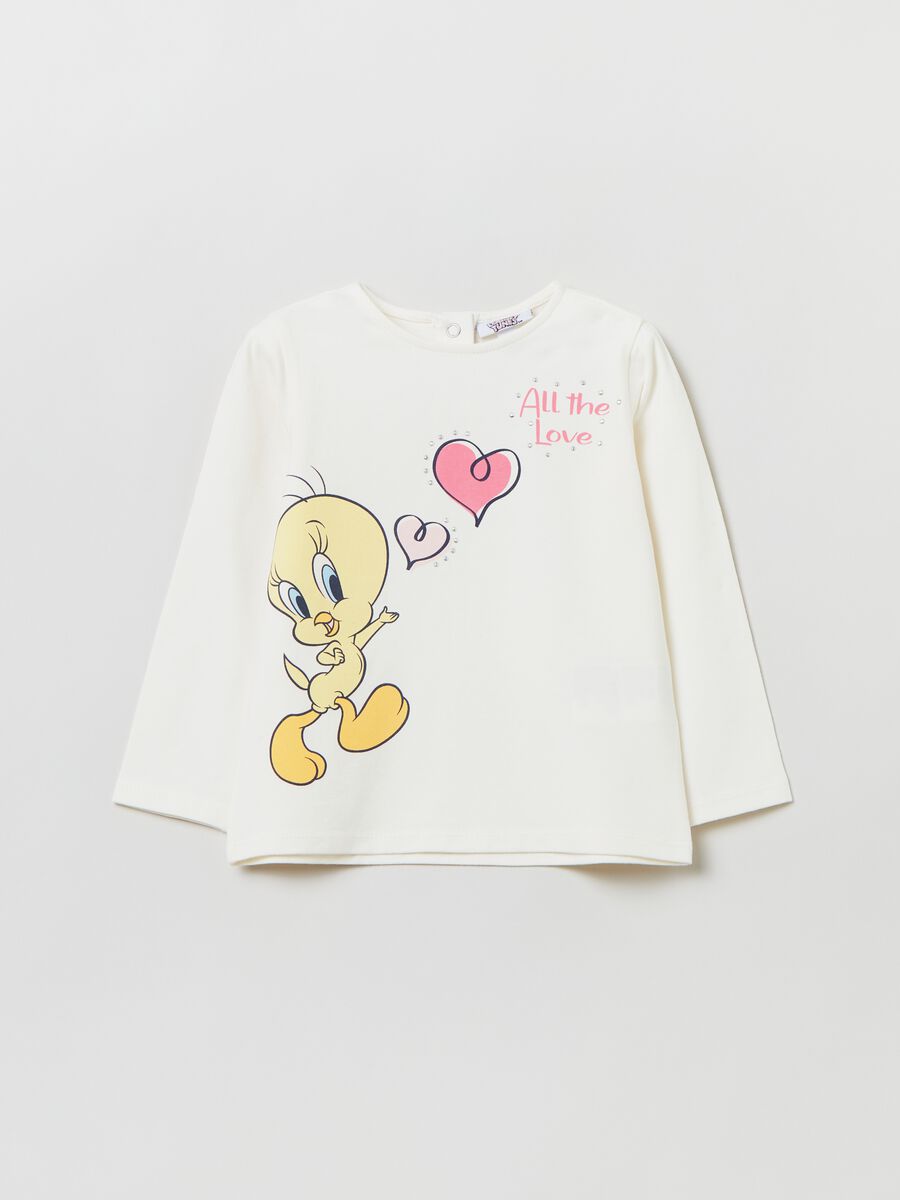 T-shirt a maniche lunghe stampa Titti_0
